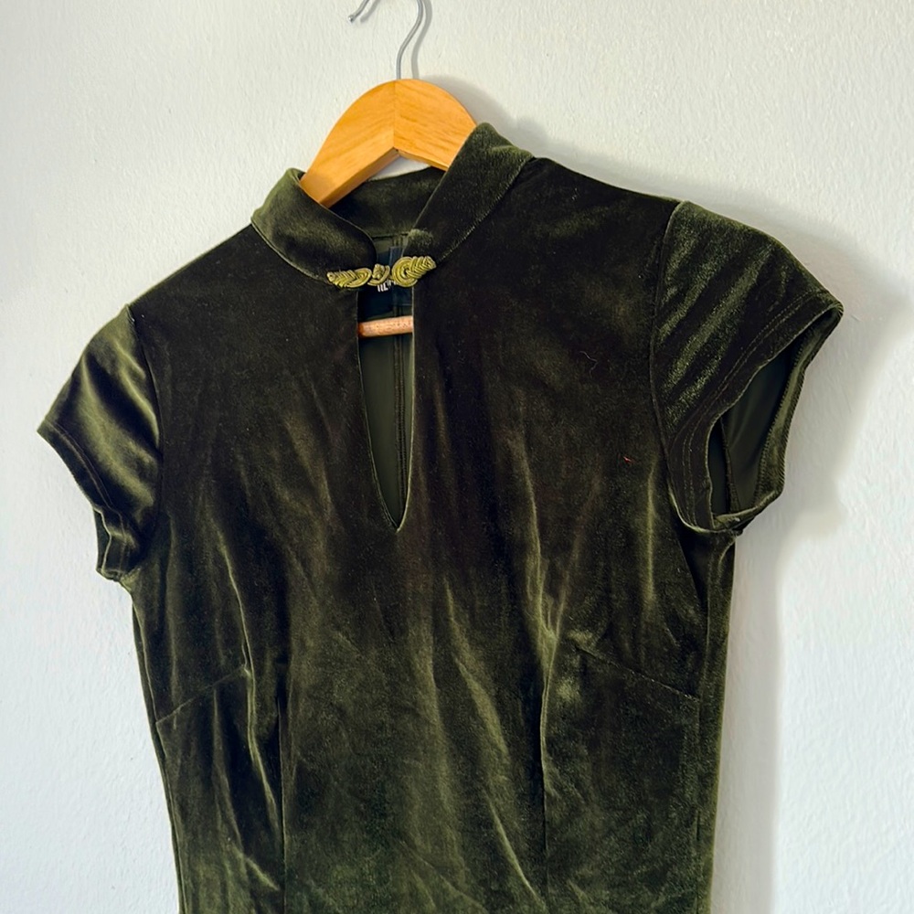 Reformation vintage dress - velvet green